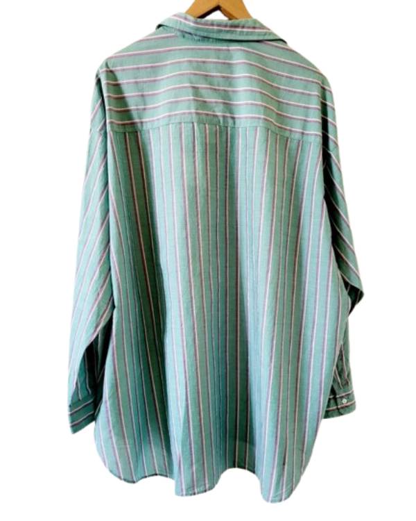 Leanne S01 Morgan Green Striped Shirt Clanton Jacket