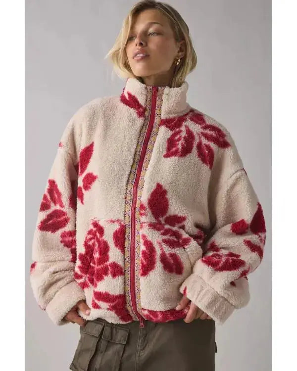 SNL S51 Veronika Slowikowska Floral Zip-Up Jacket