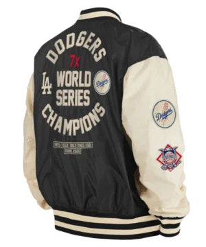 Men’s Los Angeles Dodgers New Era x Alpha Industries Black Seven-Time World Series Champions Team Reversible Full-Zip Bomber Jacket