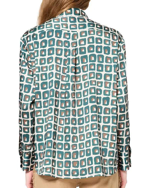 Leanne Kristen Johnston Printed Blouse Clanton Jacket