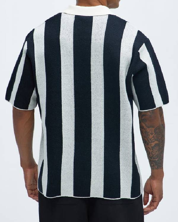 Love Island Beyond the Villa Kordell Beckham Striped Shirt USA Jackets