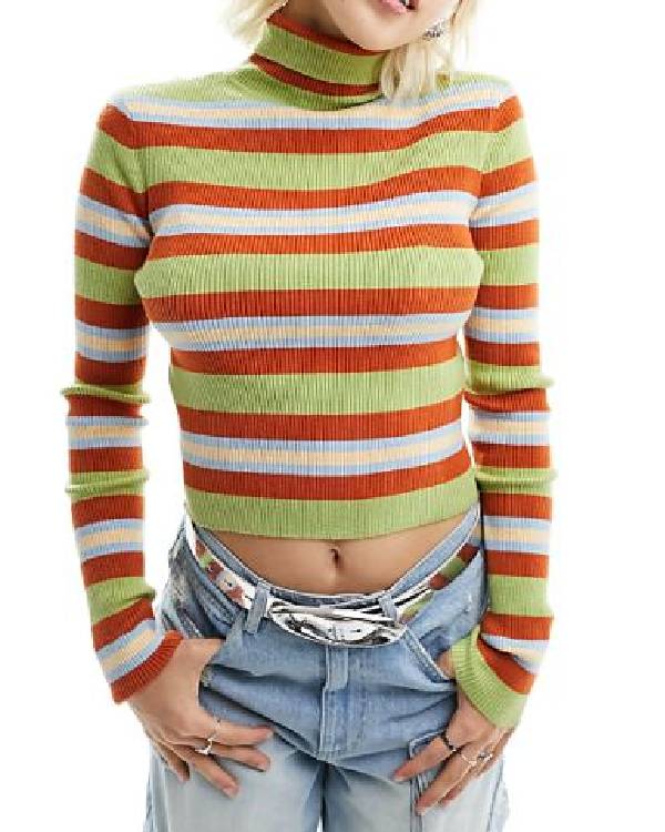 The Girlfriend Olivia Cooke Multicolor Striped Ribbed Sweater USA Jackets