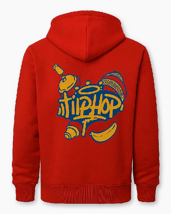 Playdate Benjamin Pajak Red Graphic Hoodie