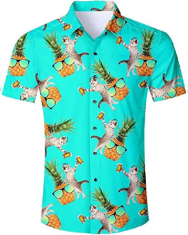 House of Cats Ivo Graham Cat Pineapple Hawaiian Shirt Clanton Jacket