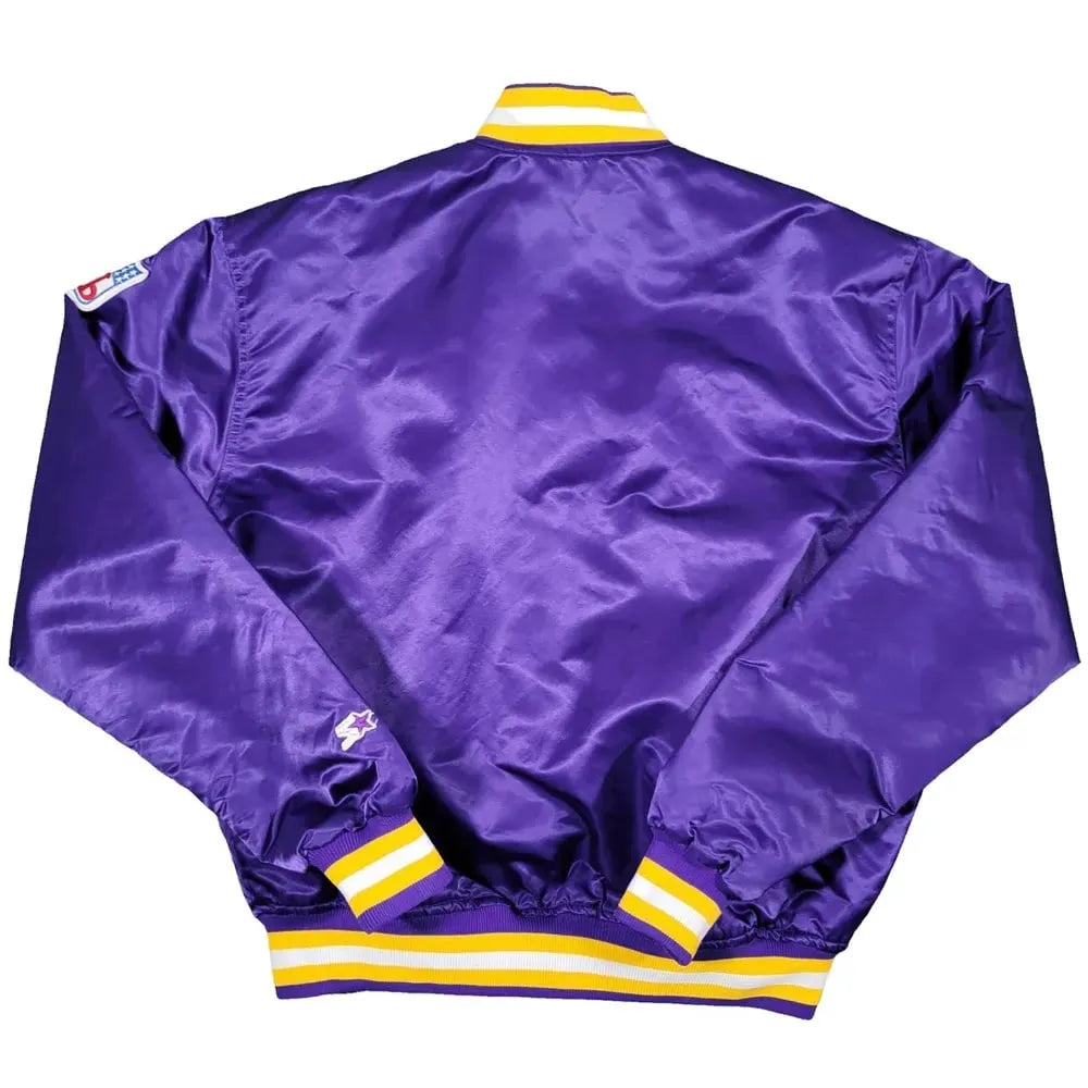 90s Minnesota Vikings Bomber Satin Jacket