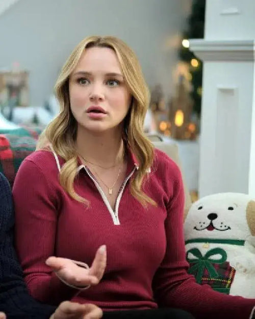 A Make or Break Holiday Hunter King Red Half Zip Top