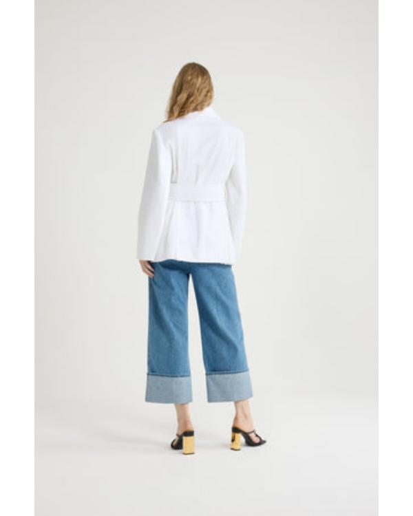 All’s Fair S01 Kim Kardashian White Belted Safari Jacket