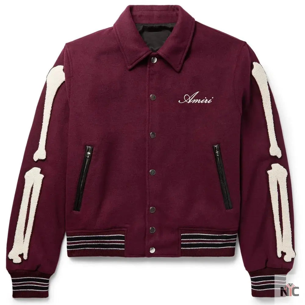 Amiri Bones Letterman Wool Jacket Clanton Jacket