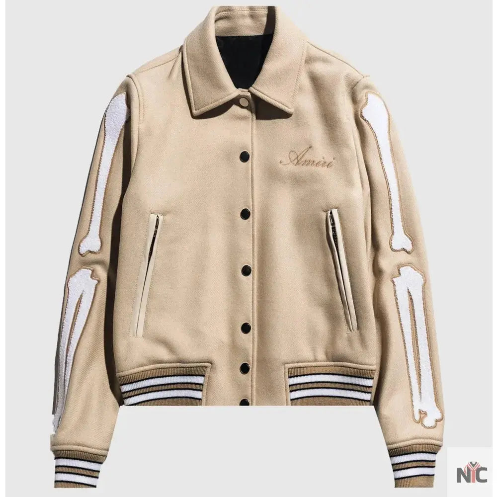 Amiri Bones Letterman Wool Jacket Clanton Jacket