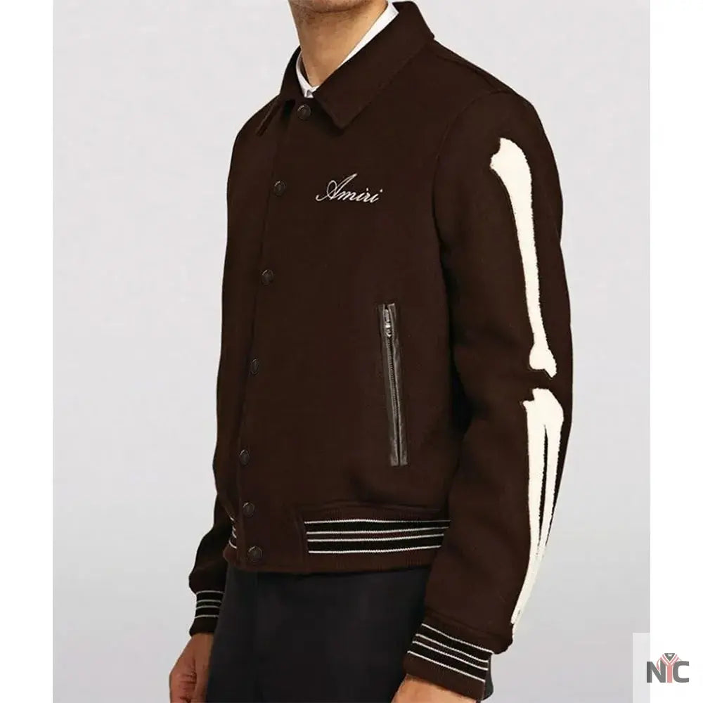 Amiri Bones Letterman Wool Jacket Clanton Jacket
