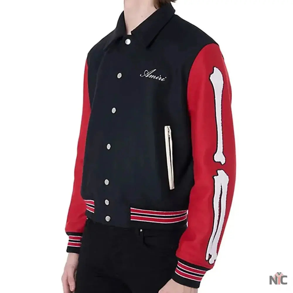 Amiri Bones Letterman Wool Jacket Clanton Jacket