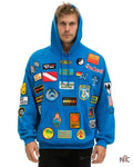 And Just Like That Alexa Swinton Blue Patch Hoodie Clanton Jacket