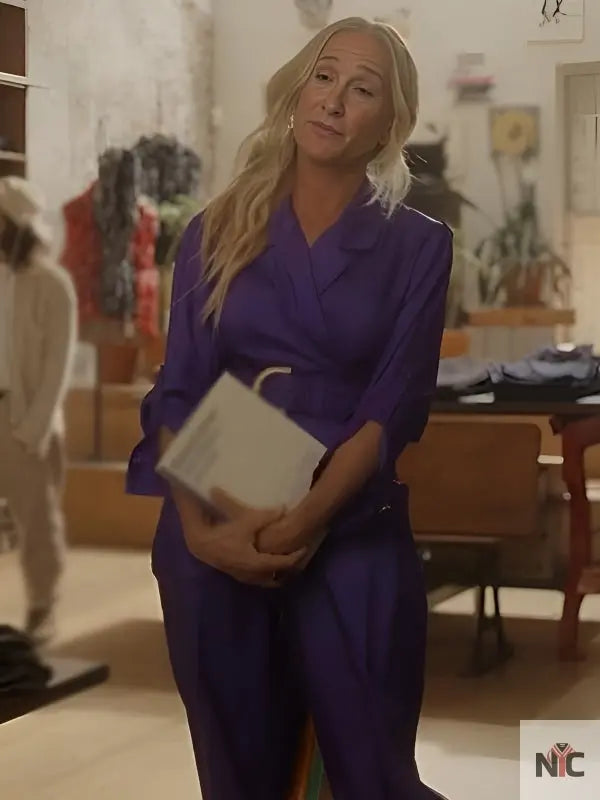 And Just Like That S03 Sarah Jessica Parker Purple Coat Clanton Jacket