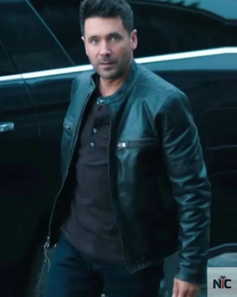 Andrew Mathews Sullivan’s Crossing Black Leather Jacket Clanton Jacket