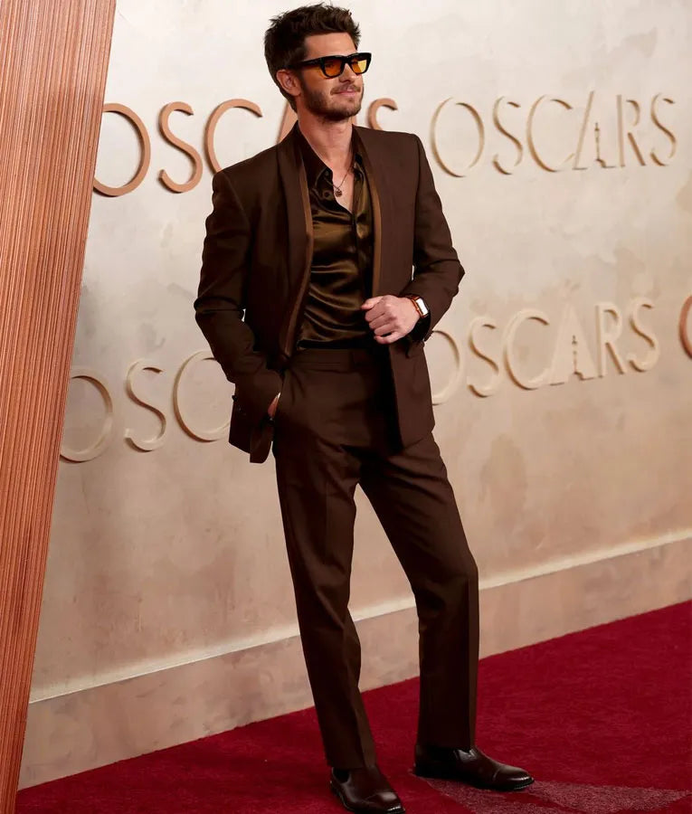 Andrew Garfield 97th Oscars Brown Suit