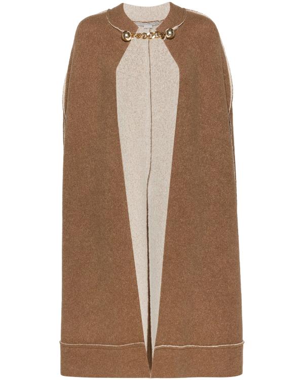 Too Much S01 Naomi Watts Brown Chain Link Knit Cape