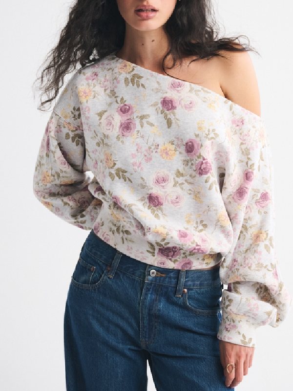 Ashley Iaconetti Real Housewives of Rhode Island Floral Print Sweatshirt