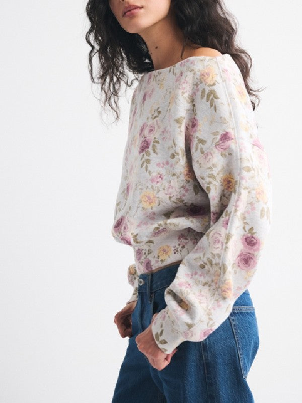 Ashley Iaconetti Real Housewives of Rhode Island Floral Print Sweatshirt
