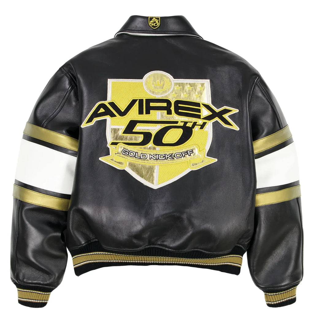Avirex Inspired 50th Anniversary Leather Jacket
