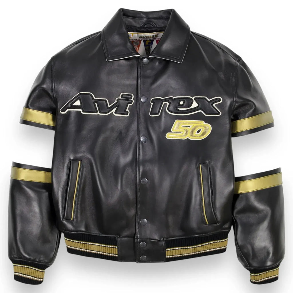 Avirex Inspired 50th Anniversary Leather Jacket