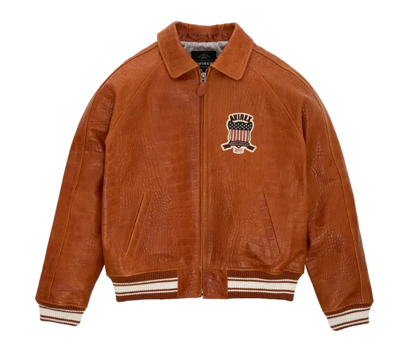 Avirex Inspired Croc Print Limited Edition Jacket