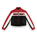 Avirex Inspired Cropped Moto Leather Jacket