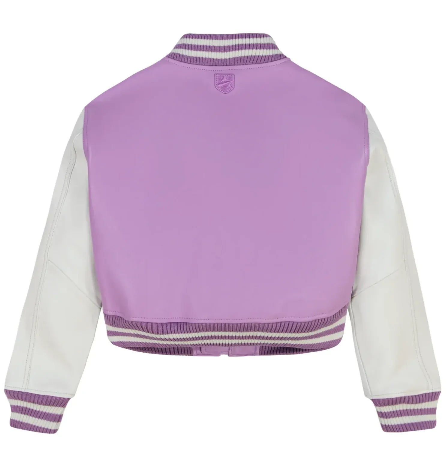 Avirex Inspired Cropped Script Wool Leather Jacket