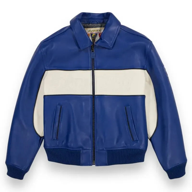 Avirex Inspired Super Spider Racing Leather Jacket