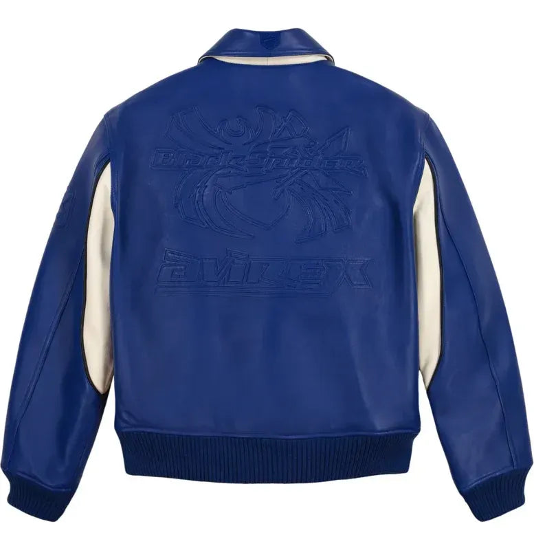 Avirex Inspired Super Spider Racing Leather Jacket