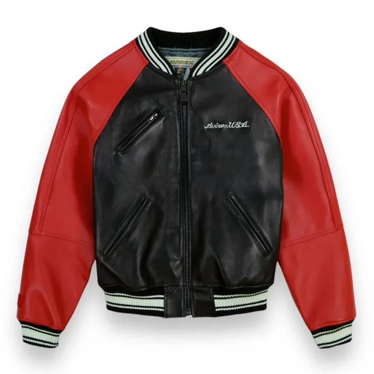 Avirex Inspired Track and Field Varsity Jacket