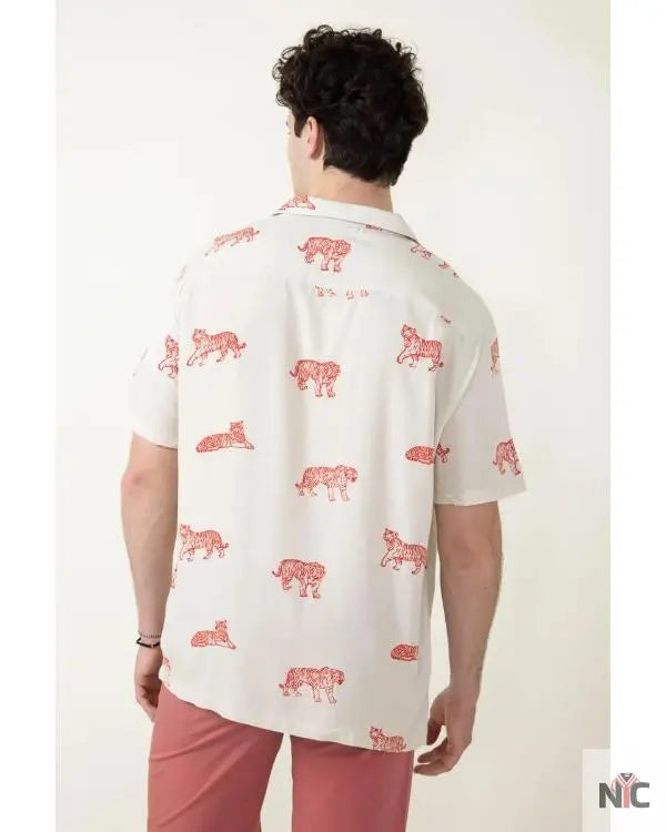 Bachelor In Paradise S10 Hakeem Moulton Tiger Print Shirt Clanton Jacket