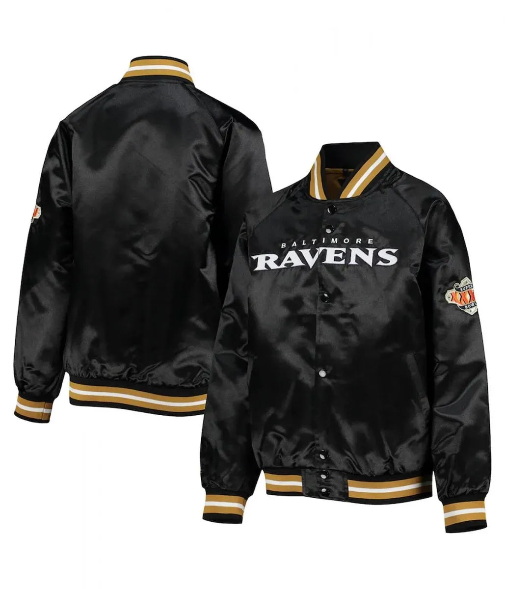 Baltimore Ravens Full-Snap Black Jacket