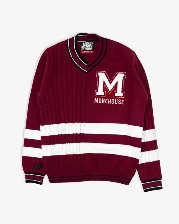 Bel-Air S04 Olly Sholotan Maroon V-Neck Sweater