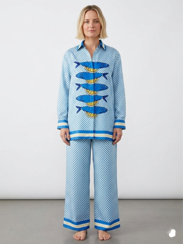 Below Deck Down Under S4 Daisy Kelliher Blue Fish Pajamas