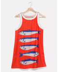 Below Deck Mediterranean S10 Aesha Scott Orange Fish Print Dress