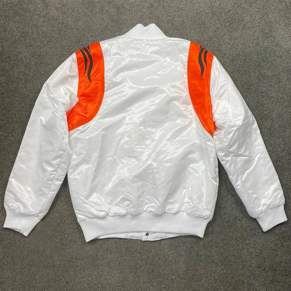 Bengals NFL Black and White Satin Jacket