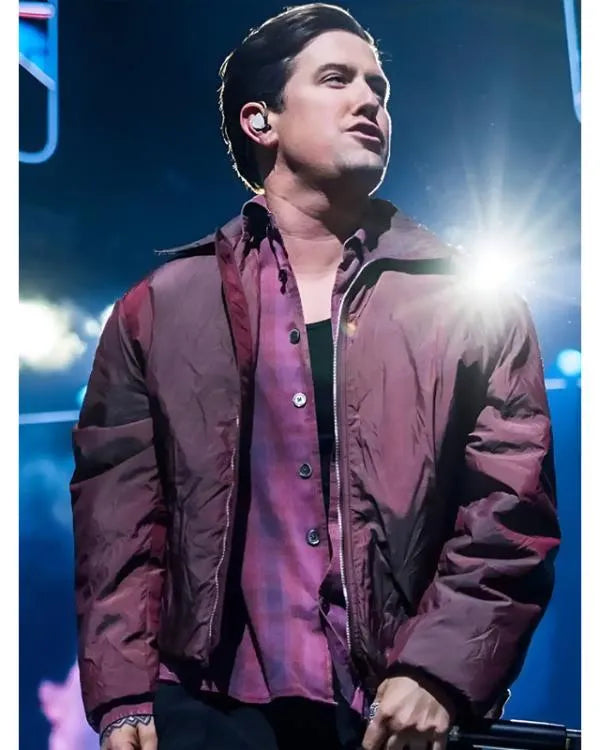 Berlin Concert Logan Henderson Maroon Jacket