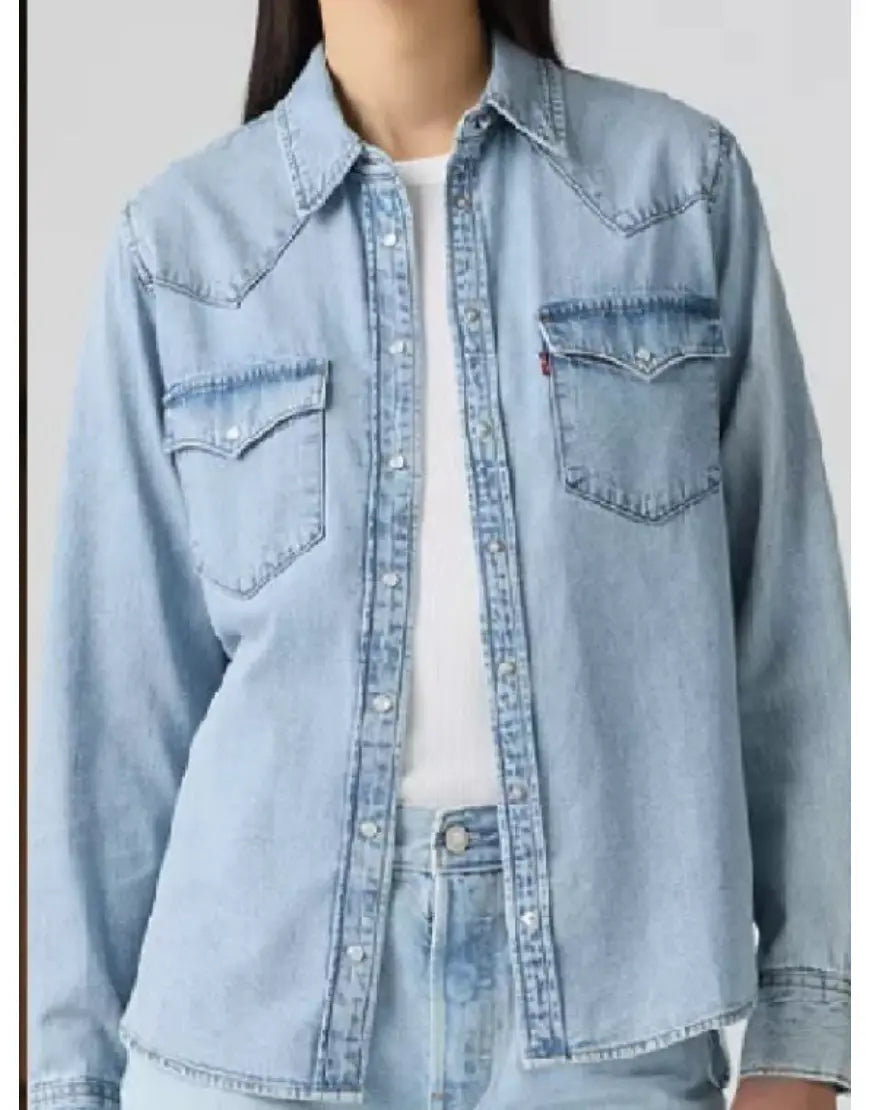 Beth Dutton Dutton Ranch S01 Blue Denim Western Shirt WorthVee