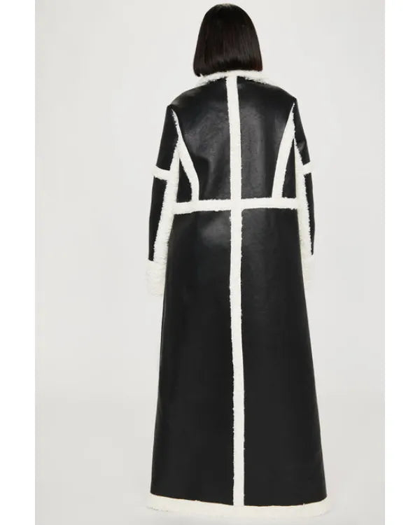 Beyond The Gates Trisha Mann-Grant Black Leather Trench Coat