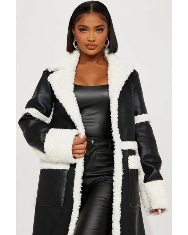 Beyond The Gates Trisha Mann-Grant Black Leather Trench Coat