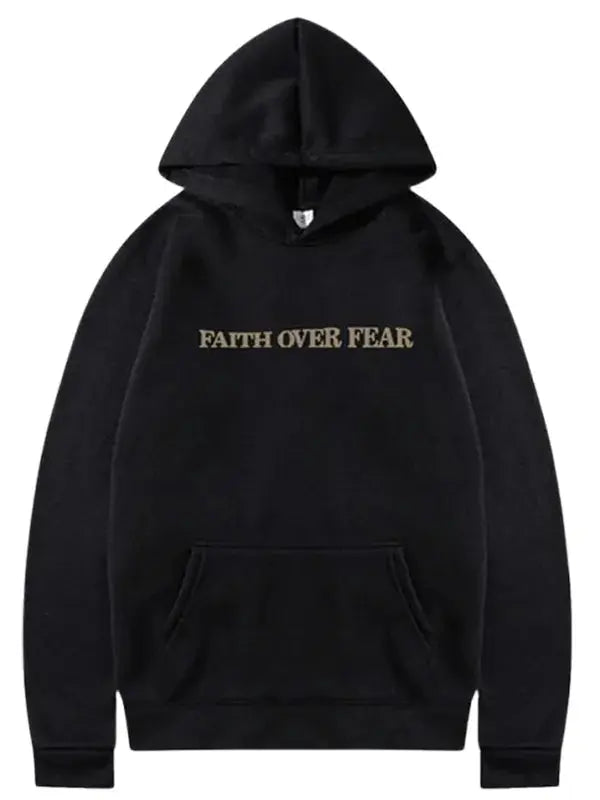 Black Faith Over Fear Hoodie
