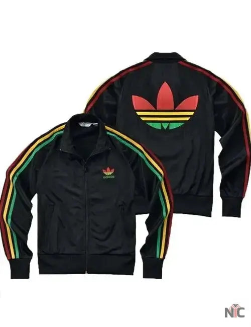 Bob Marley Adidas Black Track Jacket Clanton Jacket