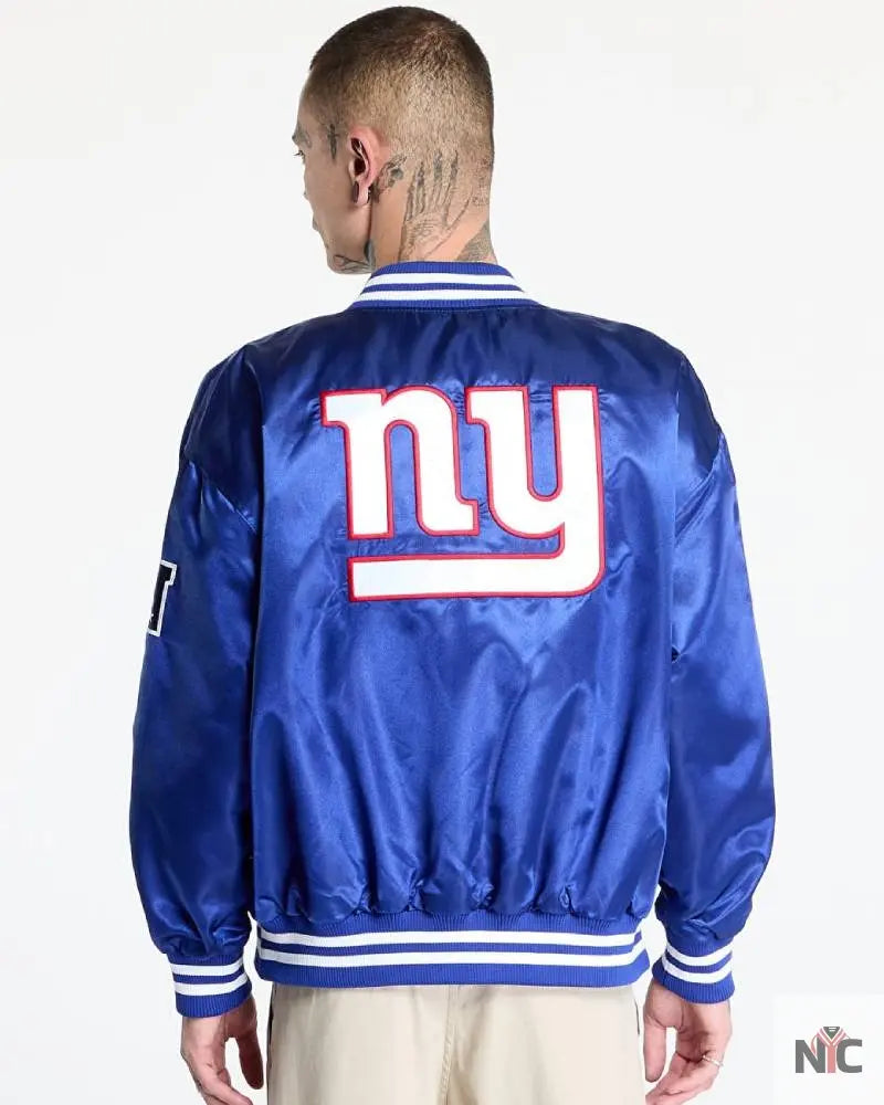 Bomber New Era New York Giants NFL Satin Bomber Jacket Clanton Jacket
