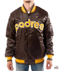 Bomber San Diego Padres Brown Satin Jacket Clanton Jacket