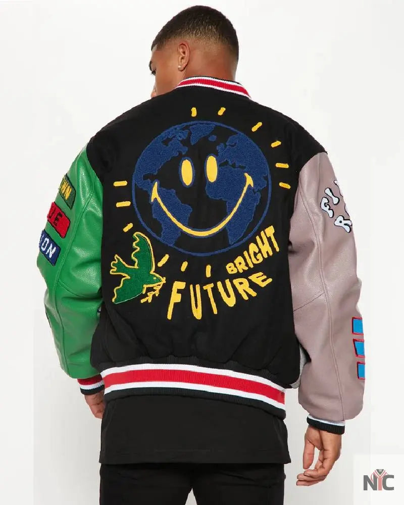Bright Future Colorblock Varsity Jacket Clanton Jacket