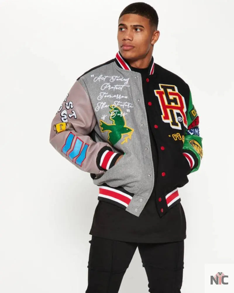Bright Future Colorblock Varsity Jacket Clanton Jacket
