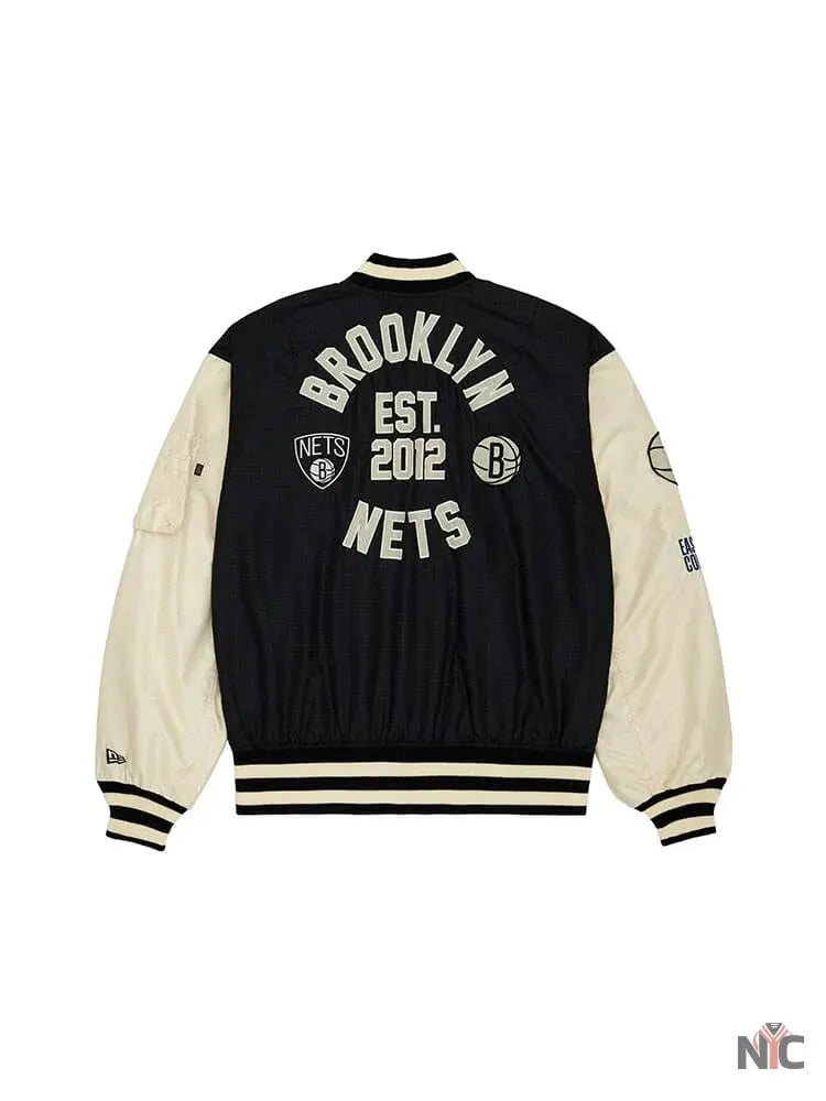 Brooklyn Nets X Alpha X New Era L-2B Bomber Jacket Clanton Jacket
