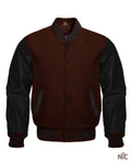 Brown And Black Varsity Jacket Clanton Jacket