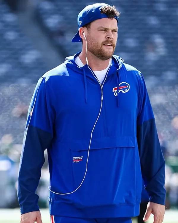Buffalo Bills 2025 Sideline Anorak Hooded Jacket USA Jackets