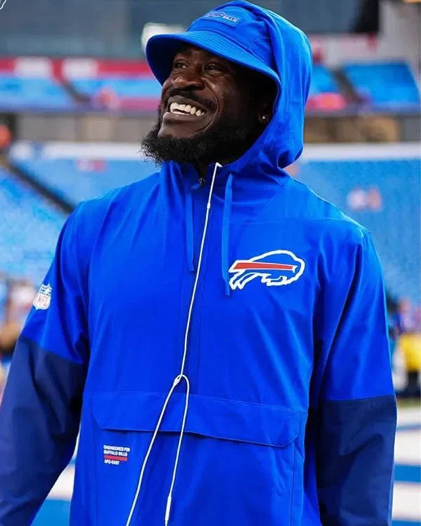 Buffalo Bills 2025 Sideline Anorak Hooded Jacket USA Jackets